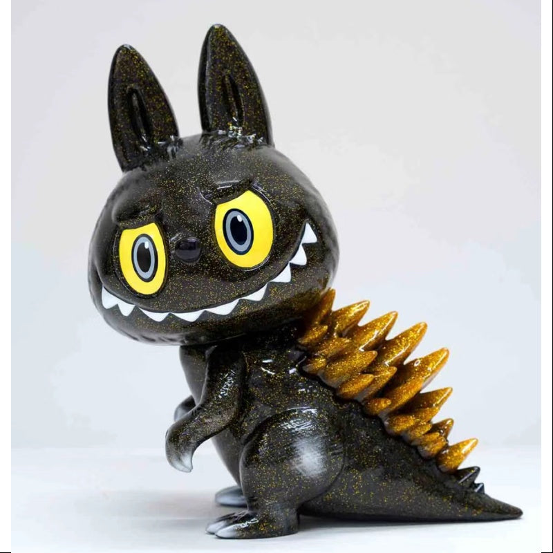Labubu The Monsters Gojimomo Black Gold Flash Limited Edition Collectible Figure - Cute Anime Character for Home Decor, Office Display & Pop Culture Enthusiasts