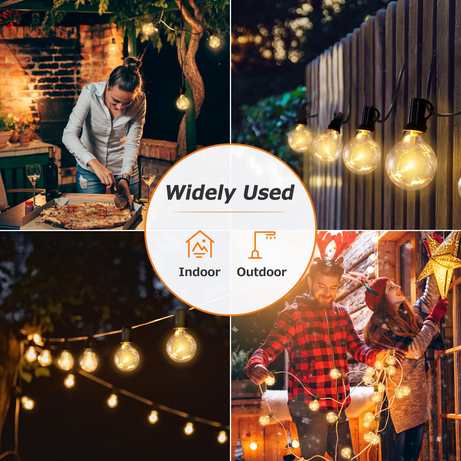 Easter LED String Lights - 30+3 Waterproof Globe Fairy Lights for Outdoor Patio, Backyard, Front Porch Decor | Party, Wedding, Garden & Holiday Decoration