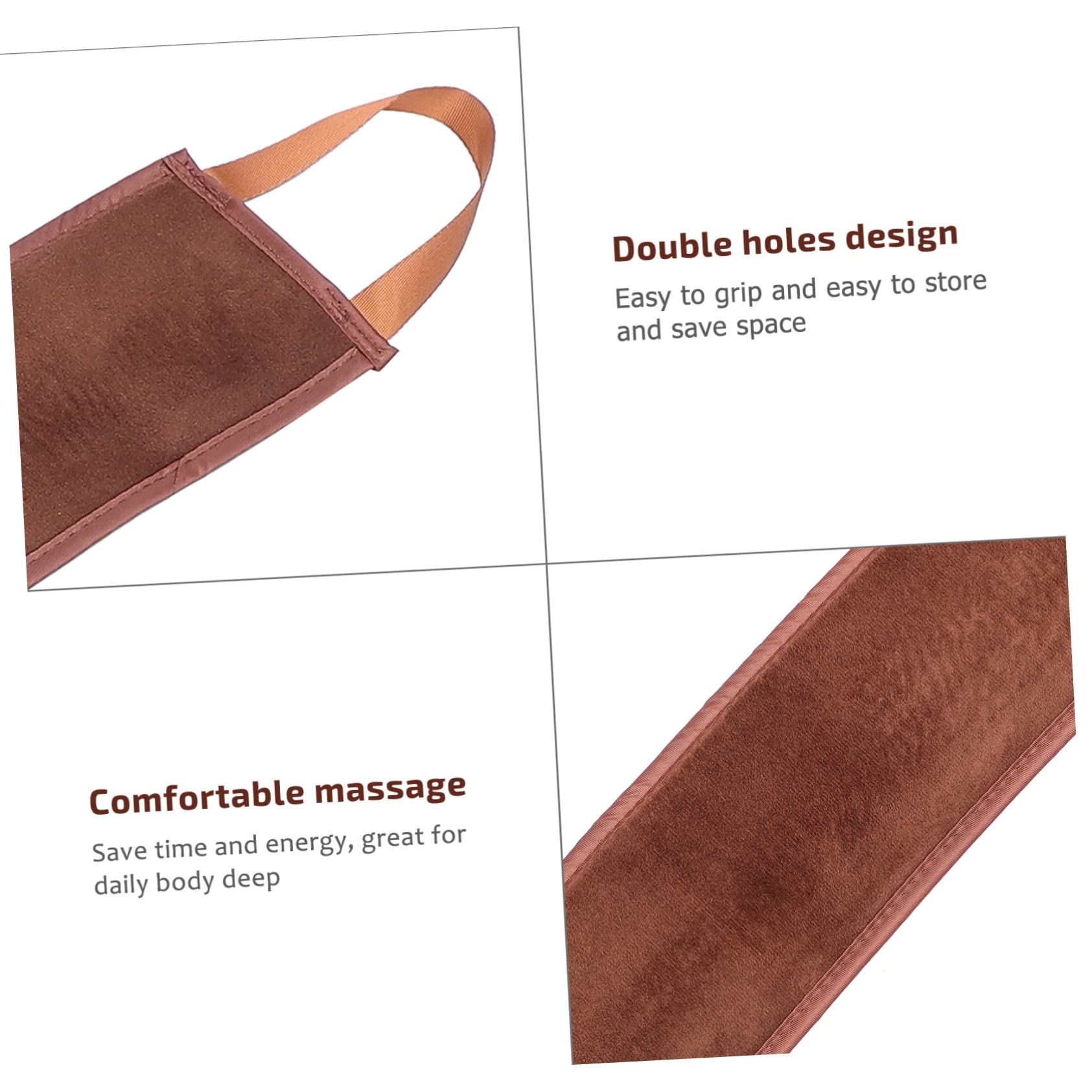 Premium Hemoton Skin-Friendly Back Massage Belt - Adjustable Tanning & Oil Painting Tool - Comfortable Brown Back Stretching Support for Pain Relief, Yoga & Relaxation