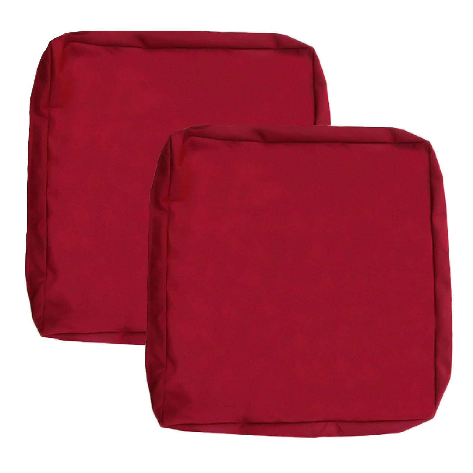 **Sqodok Waterproof Outdoor Cushion Covers 24x24 Inch, 2-Pack Dark Red Replacement Covers for Patio Furniture, Sofa & Sectional Chairs – All-Weather Protection for Backyard, Deck & Poolside**