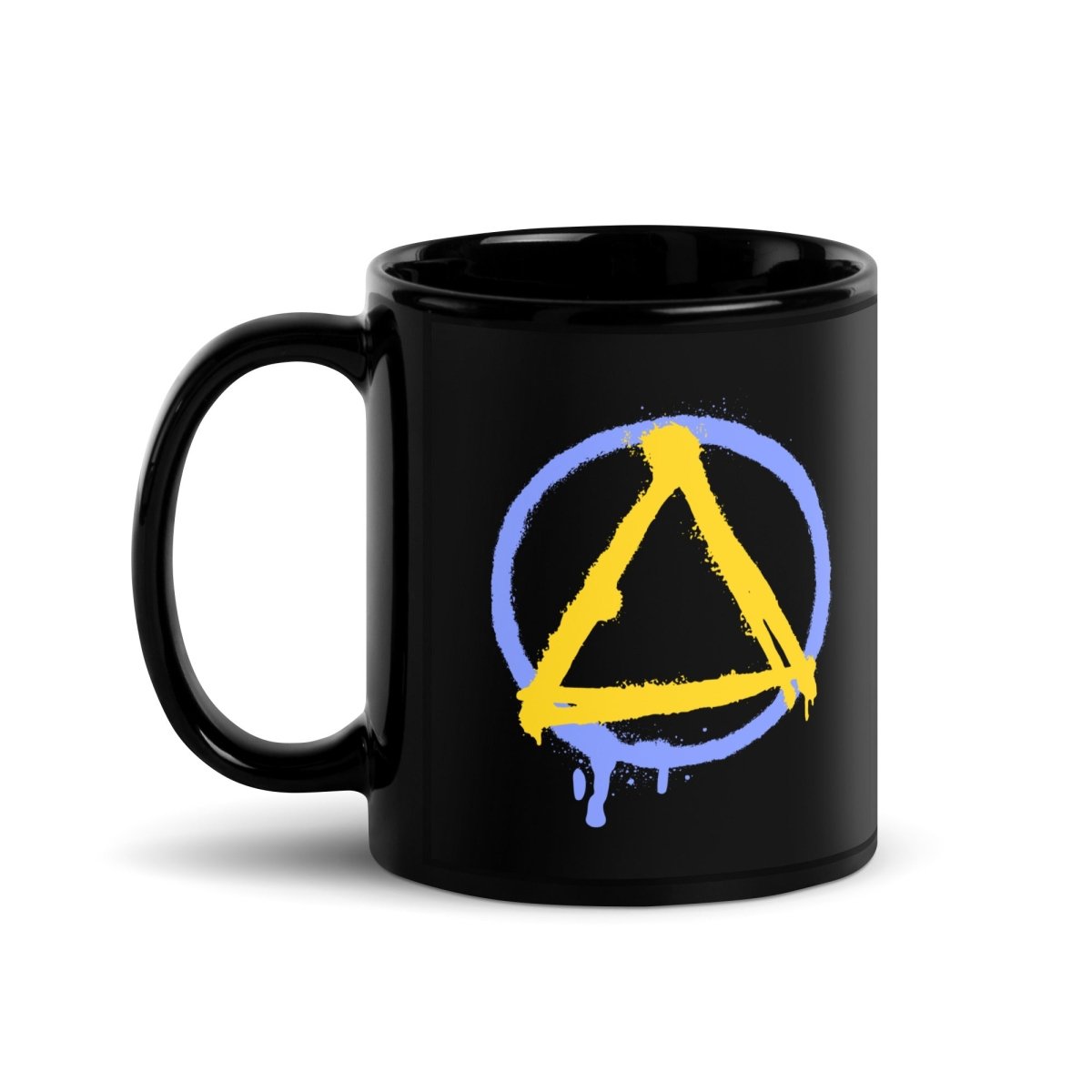 Nope Graffiti Black Glossy Coffee Mug - 15oz Ceramic Cup for Hot & Cold Drinks - Perfect for Home, Office or Gift Giving