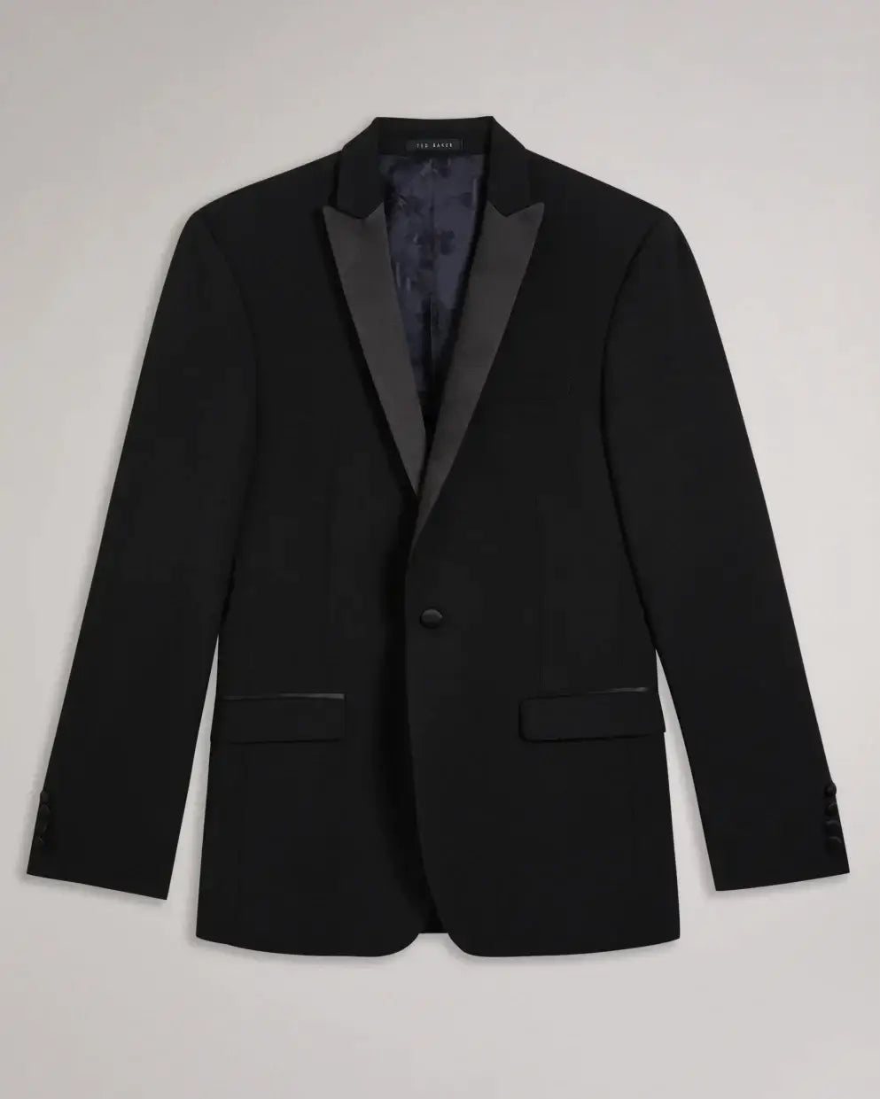 Ted Baker Men's Black Slim Fit Tuxedo Dinner Jacket | Formal Suit Blazer for Weddings, Prom & Evening Events
