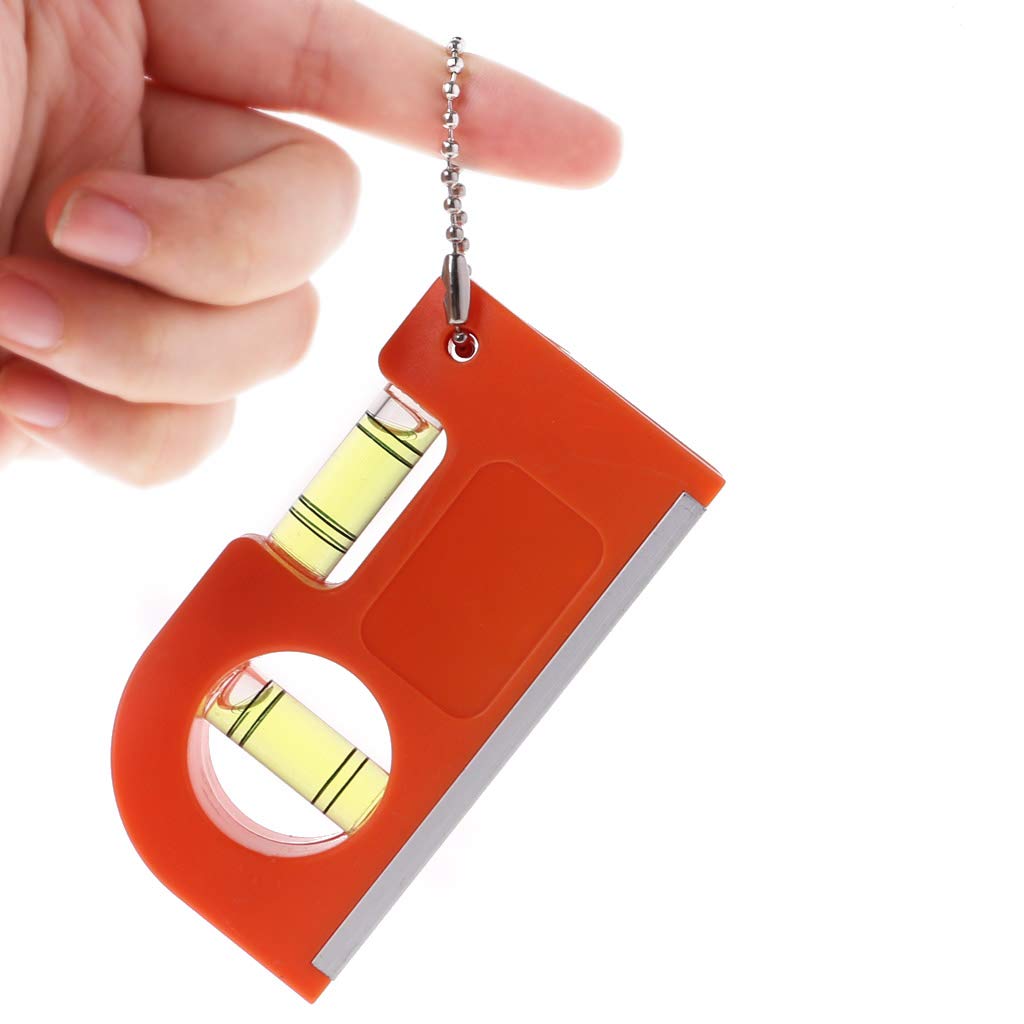 Mini Magnetic Keychain Level Ruler - Portable Bubble Level for DIY & Construction