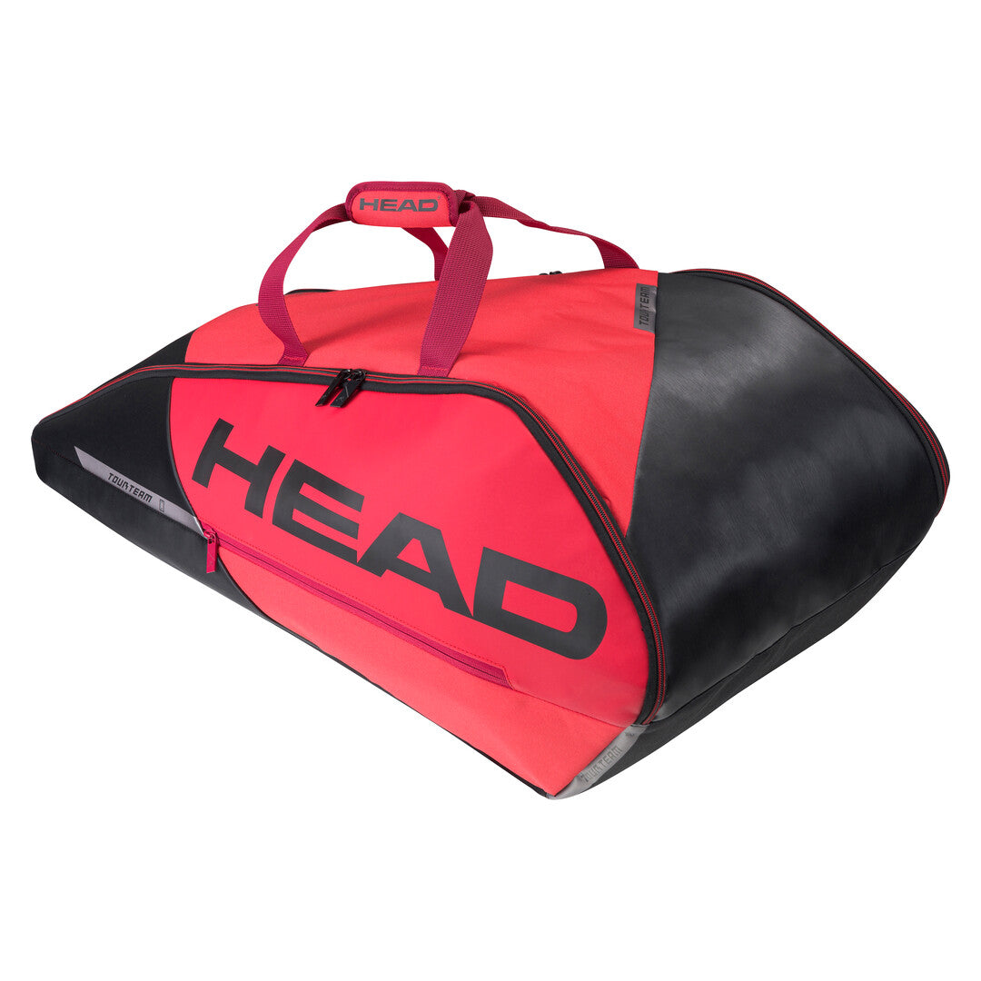 Head Tour Team Supercombi 9-Pack Tennis Racquet Bag - Red/Black | Durable Multi-Racket Storage for Tennis Players | Perfect for Tournaments, Practice & Court Travel