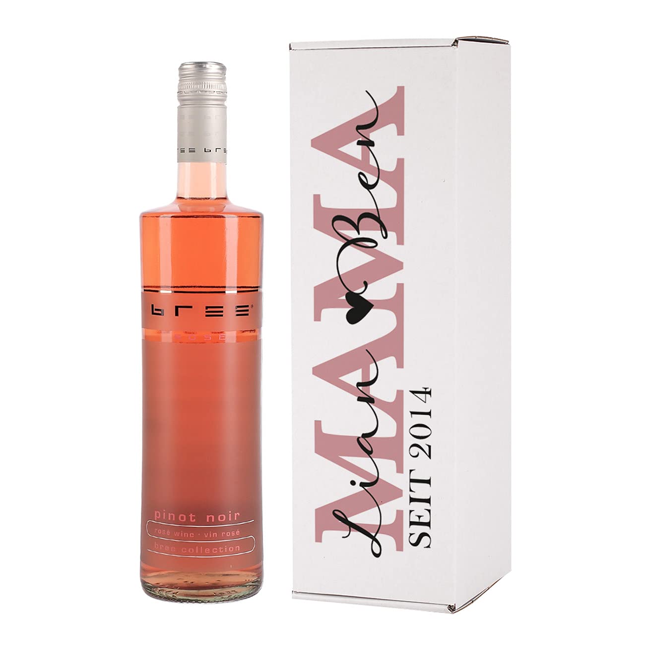 Herz & Heim® Mother's Day Gift - Bree Wine (1 x 0.75L) Personalized Rose Wine with Custom Name in Gift Box - Perfect for Anniversary, Birthday & Romantic Celebrations