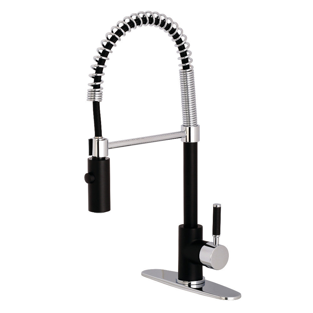 Gourmetier Single Handle Pull Down Kitchen Faucet - High Arc Brushed Nickel Modern Sink Faucet with Sprayer for Easy Dishwashing & Food Prep | Perfect for Home Kitchen & Restaurant Use