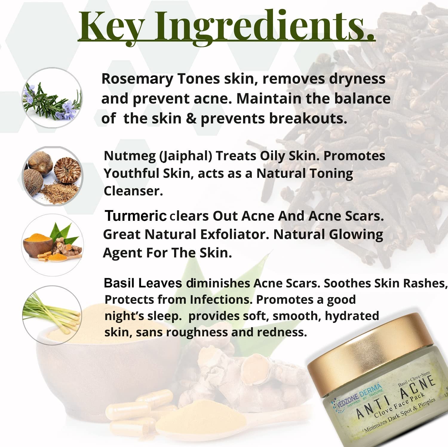 Anti Acne Combo Pack - Clove Face Mask & Gel Cream for Acne & Dark Spot Treatment | Clear Skin Care Set for Teens & Adults | Perfect for Daily Skincare Routine & Blemish Control