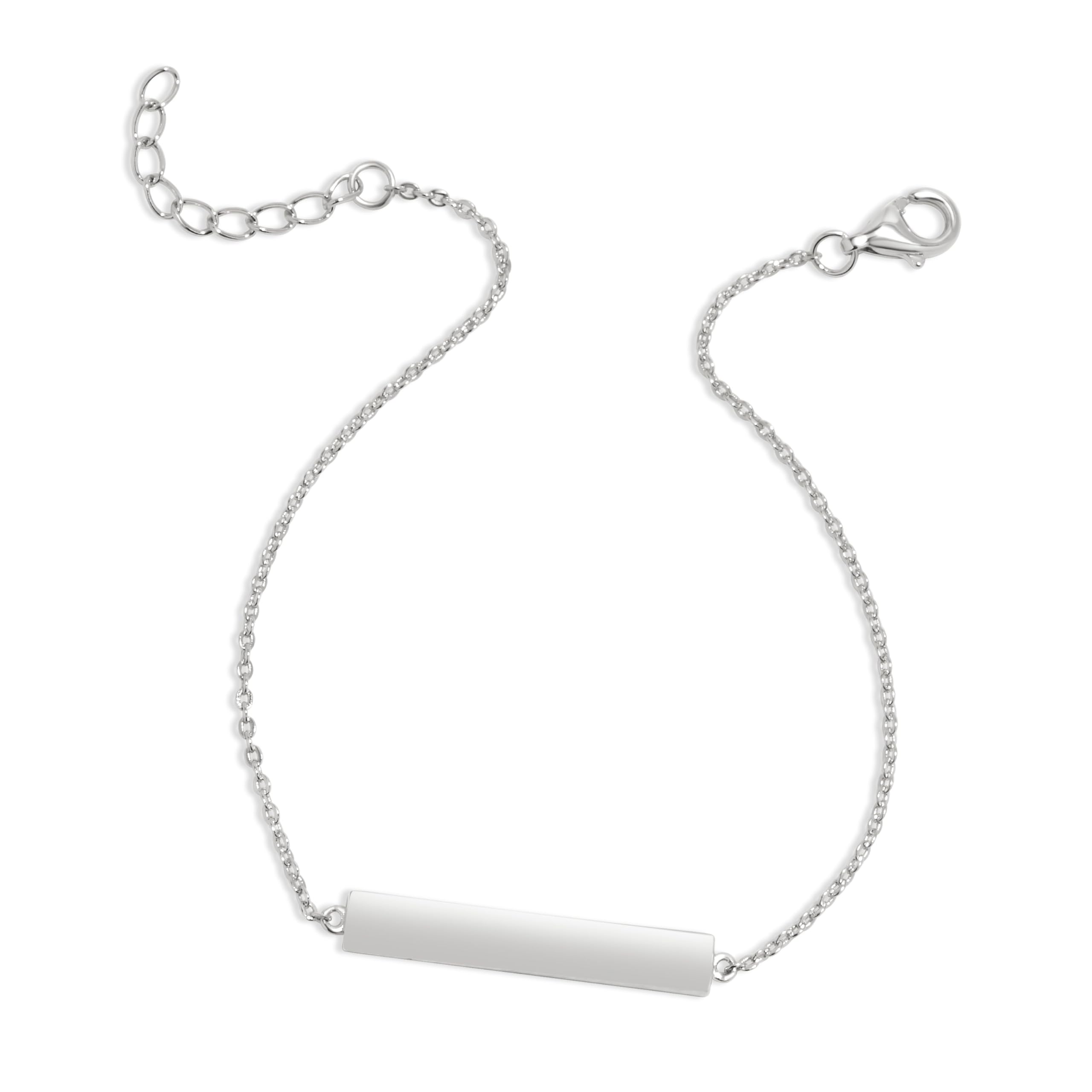 EVE'S ADDICTION Custom Silver 3 Birthstone Bar Bracelet - Personalized Mother's Jewelry Gift - Perfect for Birthdays, Anniversaries & Special Occasions