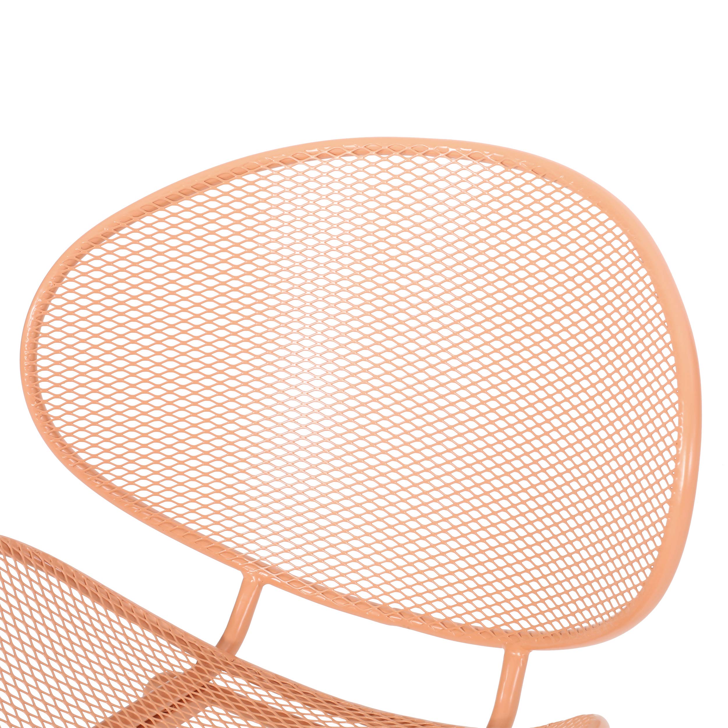 GDF Studio Outdoor Dining Chairs (Set of 2) - Matte Orange Patio Furniture for Backyard, Garden, Poolside & Balcony - Weather-Resistant Stackable Chairs for Outdoor Entertaining