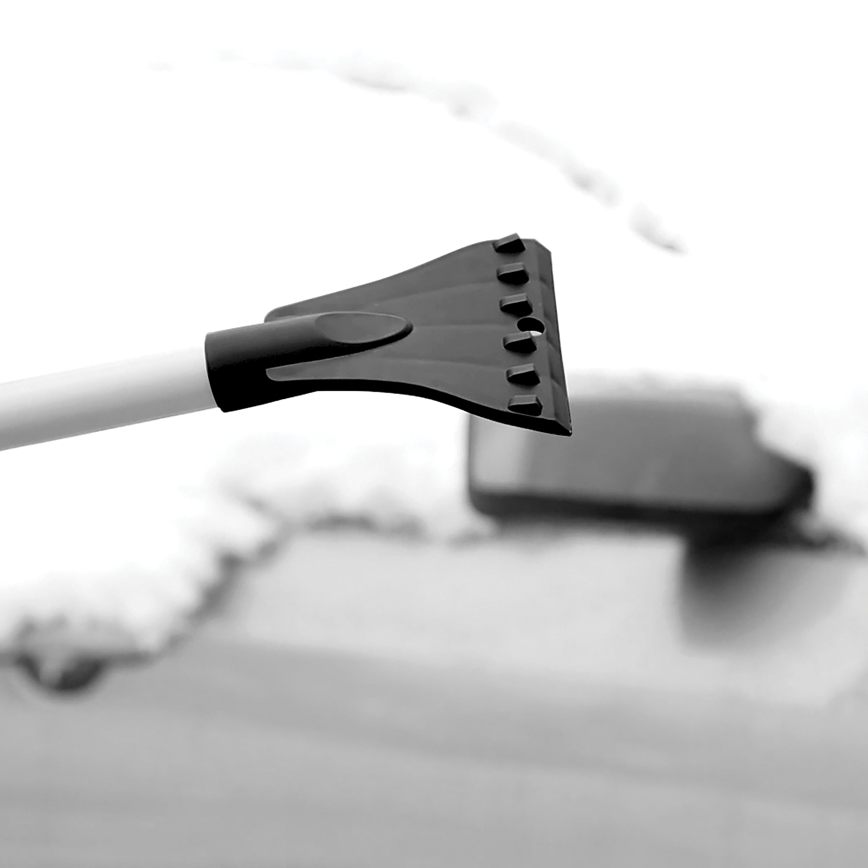 Snow Joe SJBLZD JMB BLK2 Jumbo Telescoping Snow Broom & Ice Scraper - 2 Pack (Black) | Heavy-Duty Winter Car Snow Removal Tool for Windshield, Roof & Driveway