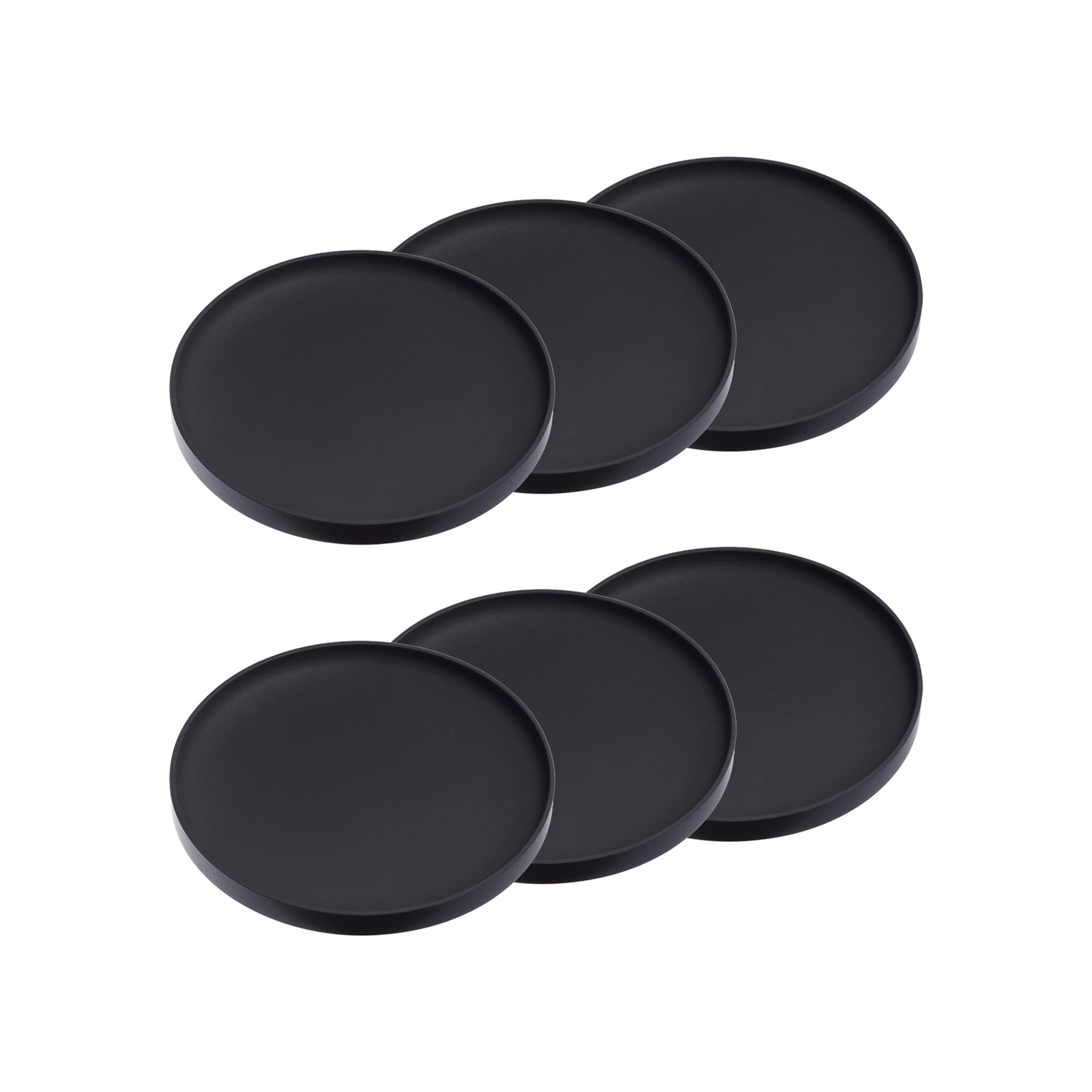 6-Pack Silicone Coasters Set - 2 Stylish Designs for Hot & Cold Drinks - Perfect for Home, Office, or Party Use