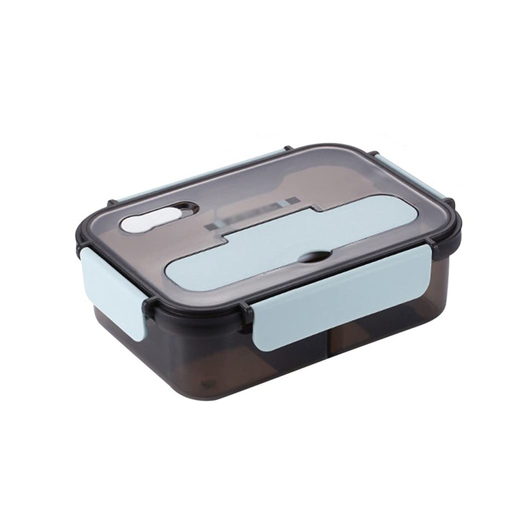 DERTEIO 1100ml Blue Microwave Safe Lunch Box - BPA-Free Plastic Food Container for School, Work, Travel & Outdoor Activities - Leak-Proof Snack Storage for Kids & Adults (Ideal for Meal Prep, Picnics & Office Lunches)