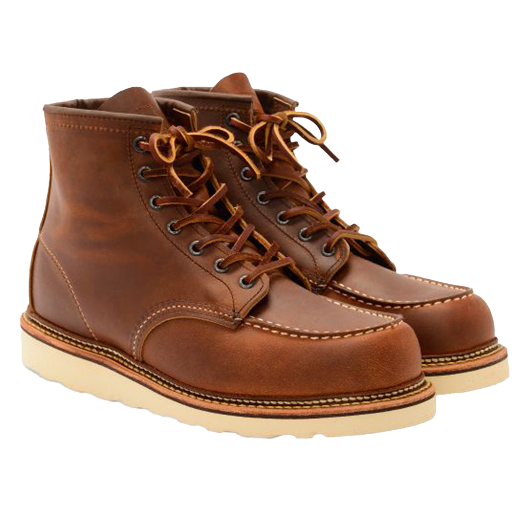 Timberland Men's 6-Inch Premium Moc Toe Boots - Copper Rough & Tough Leather for Work, Hiking & Outdoor Adventures