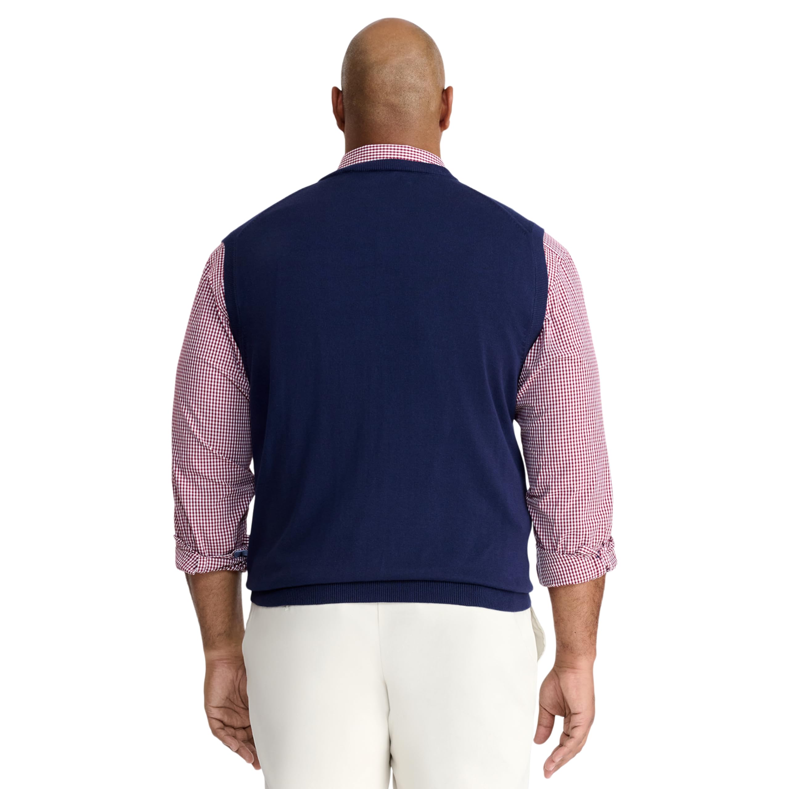 IZOD Men's Big & Tall Premium V-Neck Sweater Vest - Comfortable Knit Pullover for Casual Wear & Layering