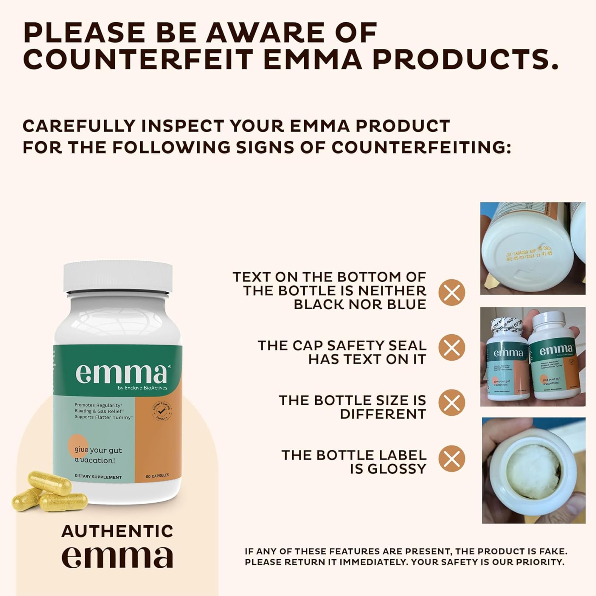 Emma Gut Health Probiotics - 4 Pack (240 Capsules) for Gas Relief, Bloating, Constipation & Leaky Gut Repair - Digestive Cleanse & Bowel Regulation - Natural Probiotic Supplement with Laxative Alternative - Supports Gut Health for Active Lifestyles & Digestive Comfort
