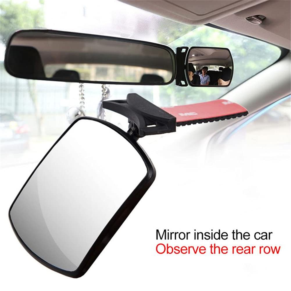 Adjustable Baby Car Rear View Mirror - Wide Clear View for Rear Facing Car Seat, Self-Adhesive Auxiliary Mirror for Safe Driving | Perfect for Parents Monitoring Infants in Backseat