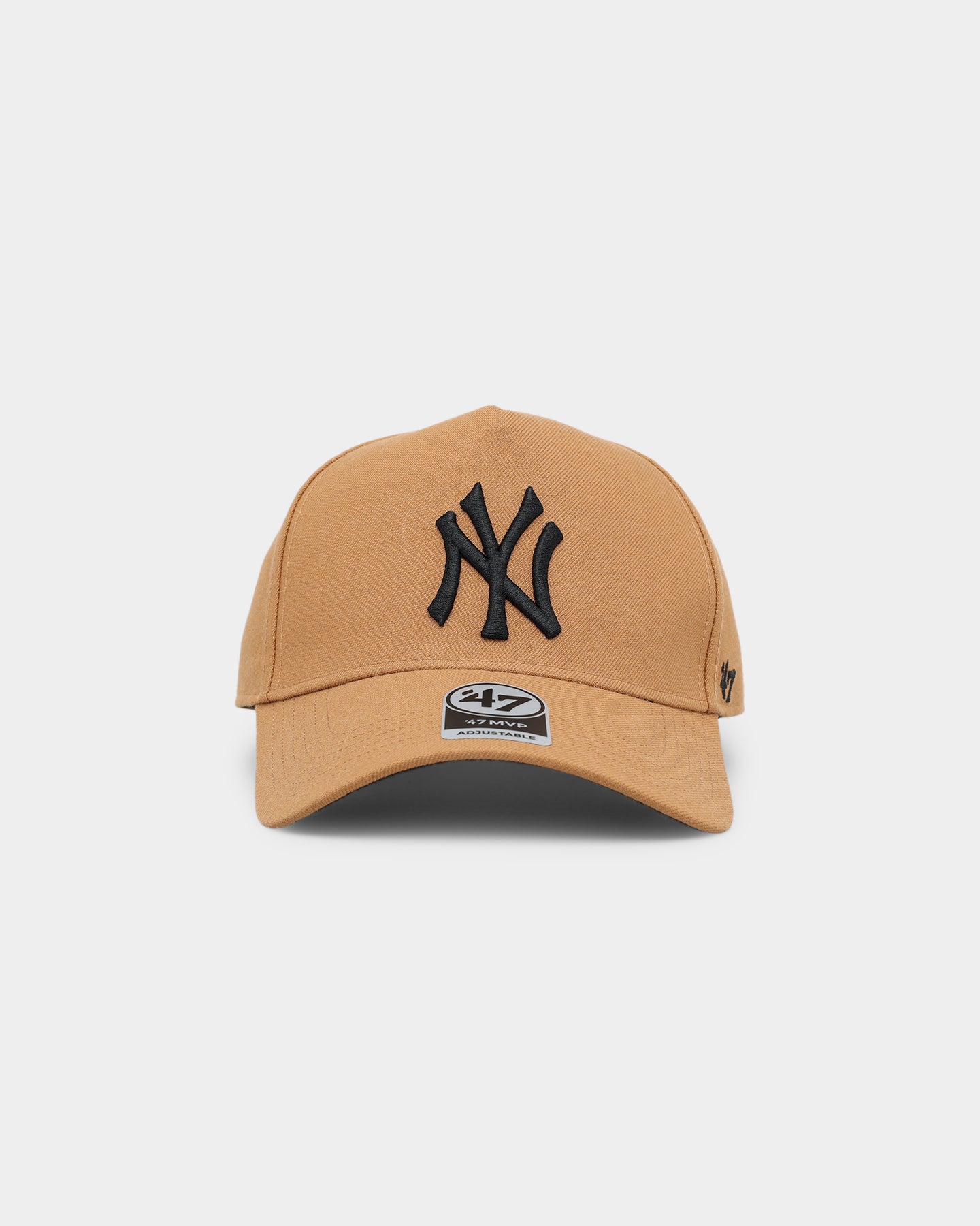 New York Yankees 47 Brand MVP DT Snapback Hat - Adjustable Camel Color Baseball Cap for Men & Women - Perfect for Games, Fan Gear & Streetwear Fashion