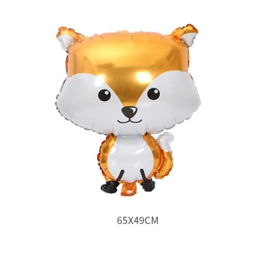 8 Pack Cute Animal Balloons - Hedgehog & Fox Helium Balloons for Birthday Party Decorations, Baby Shower Supplies, Gender Reveal, Kids Room Decor & Photo Backdrop
