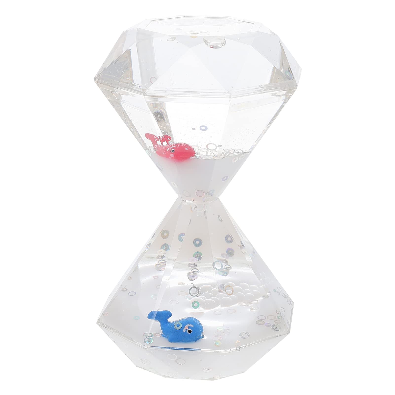 YARDWE Liquid Motion Bubbler Timer - Diamond Shaped Oil Drip Hourglass Sand Clock for Home & Office Decor | Stress Relief Desk Accessory & Meditation Focus Tool