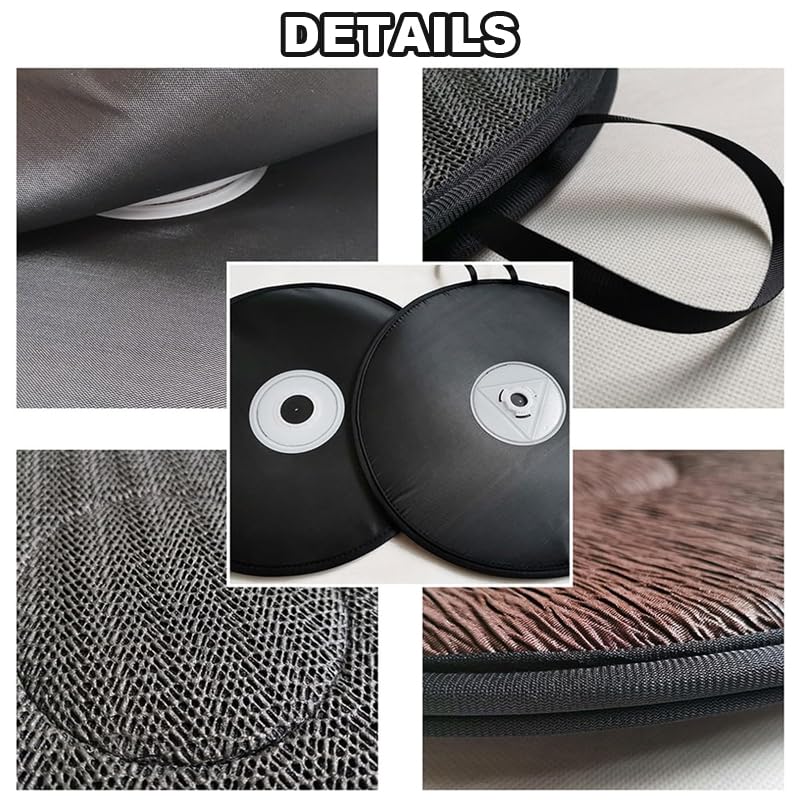360° Rotating Car Seat Cushion for Elderly - Non-Slip Swivel Cushion for Comfort & Support - Perfect for Long Drives, Office Chairs & Wheelchair Use (Black)