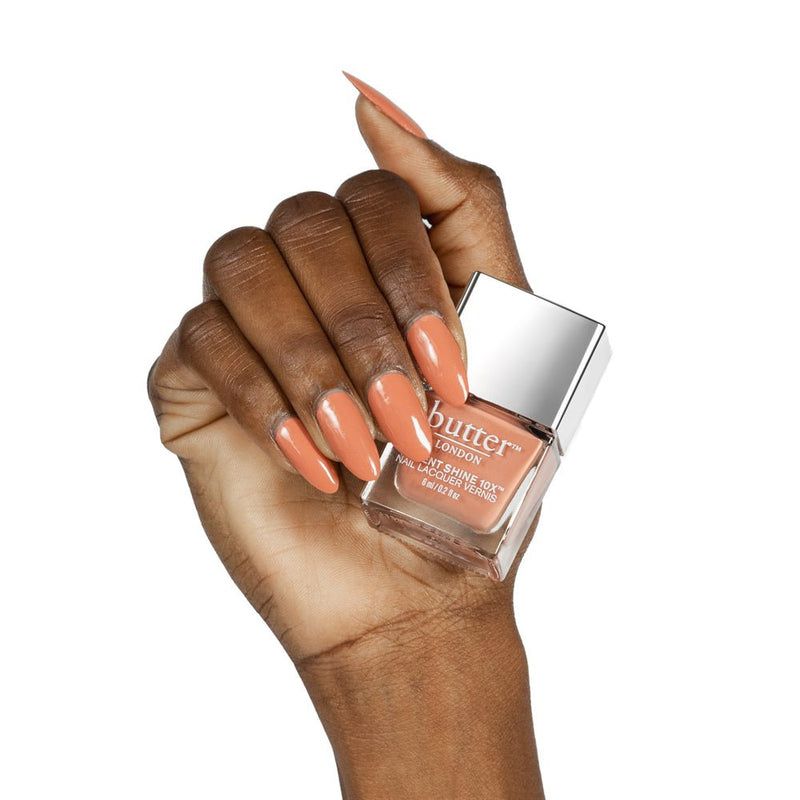 Butter London Patent Shine 10X Nail Lacquer in Blushing Terracotta - Long-Lasting High Shine Nail Polish for Everyday Wear & Special Occasions