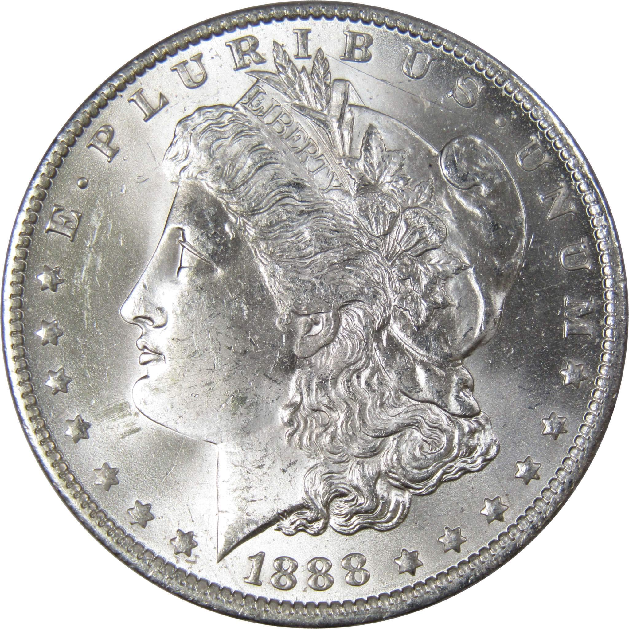 1888 O Morgan Silver Dollar BU Uncirculated Mint State - 90% Silver $1 US Coin - Perfect for Coin Collectors & Historical Investments