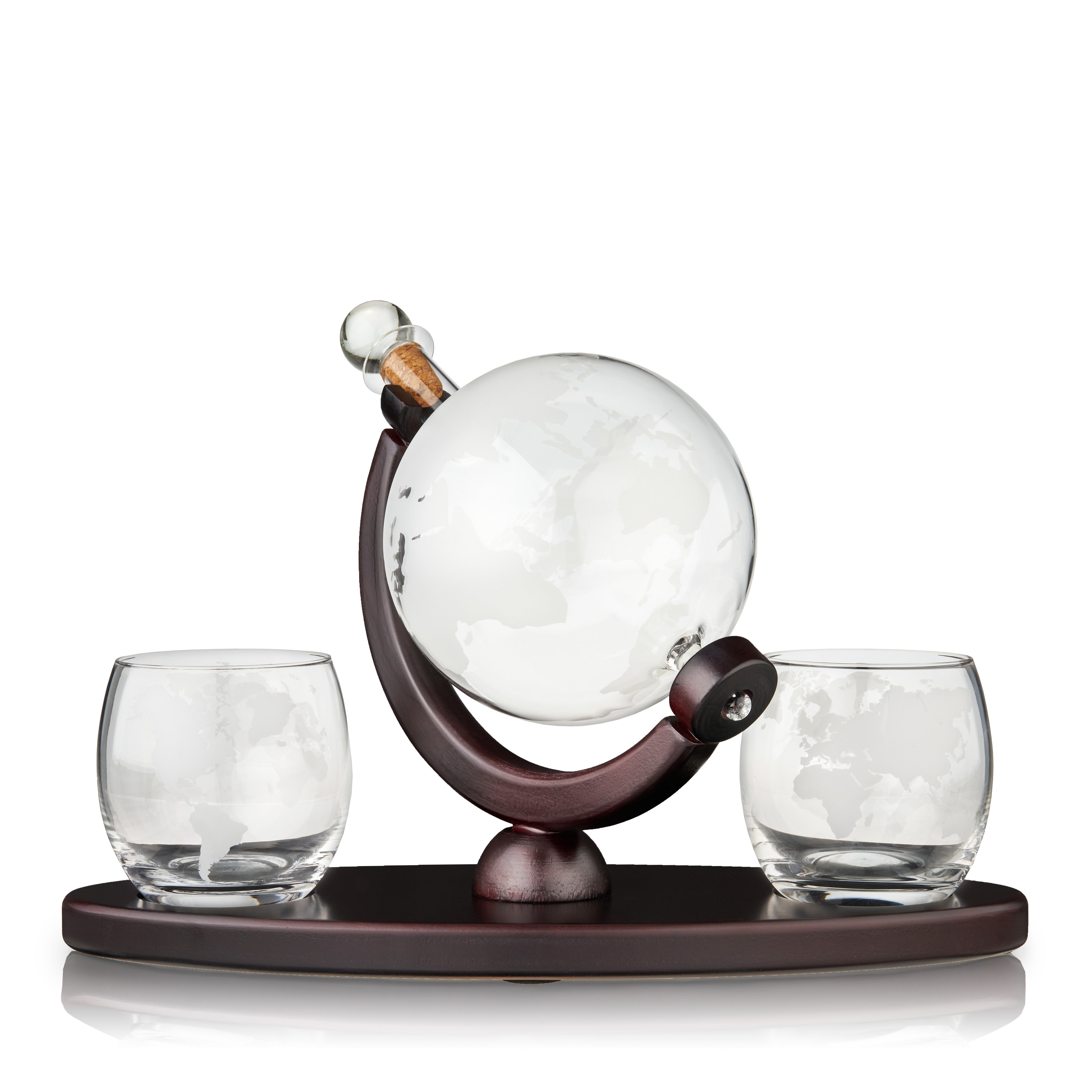 Premium Globe Decanter and Whiskey Tumbler Set - Elegant Glass Barware for Scotch, Bourbon & Liquor - Perfect for Home Bars, Gifts & Entertaining
