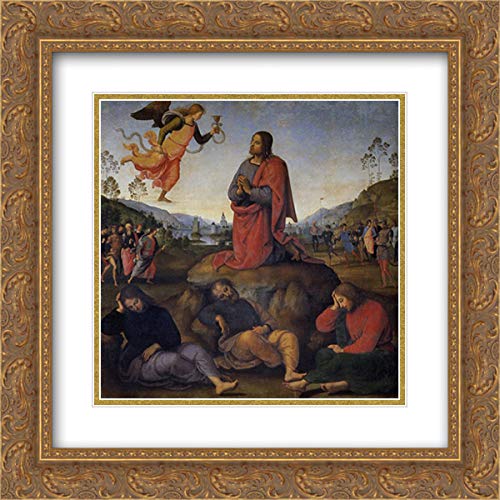 Pietro Perugino Praying For A Cup 20x20 Gold Ornate Framed Double Matted Museum Art Print - Perfect for Home Decor, Office Wall Art & Gift Giving
