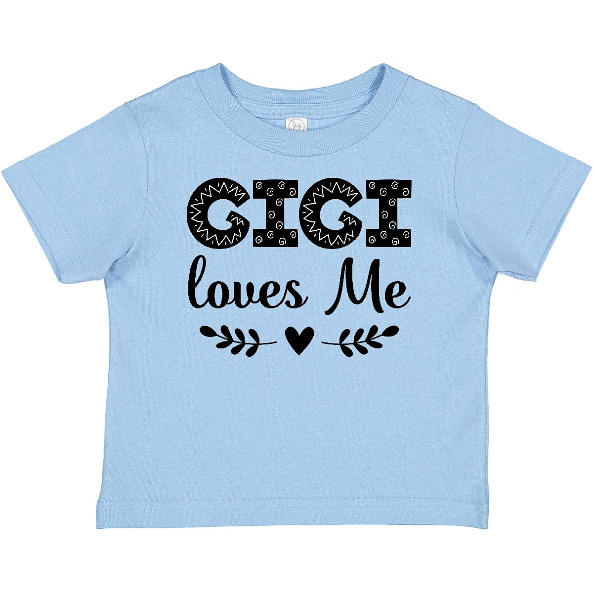 Inktastic Gigi Loves Me Baby Girl Clothes - Cute Cotton Baby T-Shirt for Infant & Toddler Girls | Perfect for Playdates, Family Photos & Everyday Wear