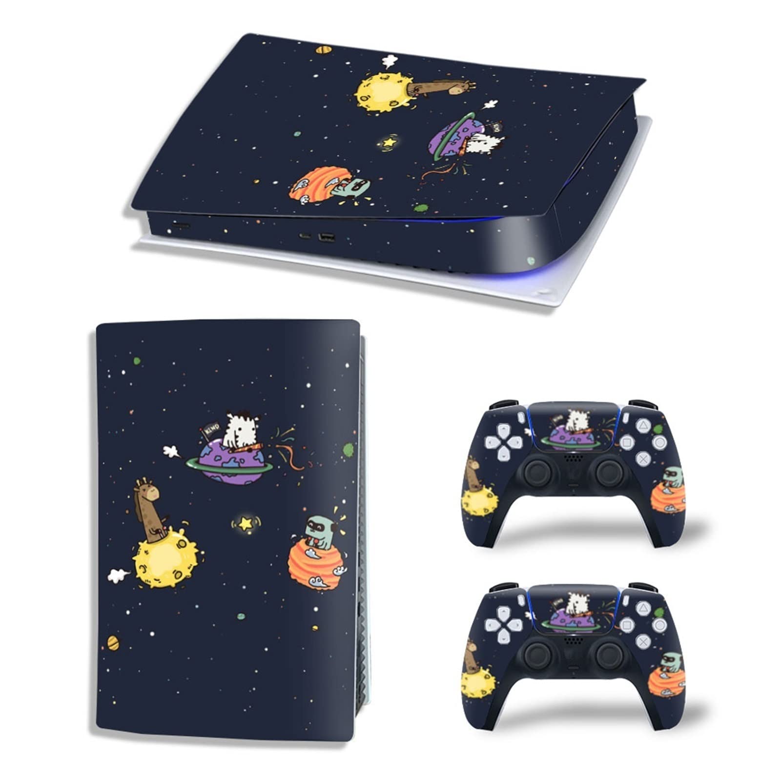 Anime Console Skin Decal for PS5 Digital Edition - Scratch-Resistant Vinyl Protection Cover for 2 Controllers - No Bubbles, No Foam - Perfect for Gaming Setups & Anime Fans