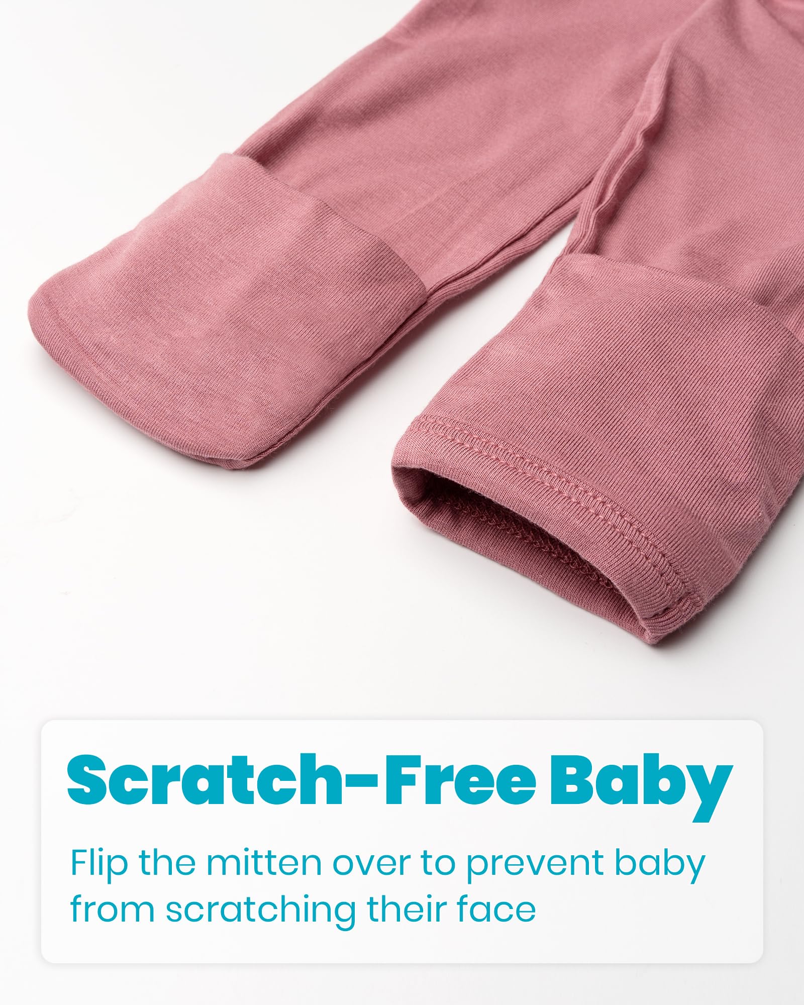 Soft Baby Knotted Gown Set with Mittens & Hat - Newborn Sleepwear for Cozy Nights