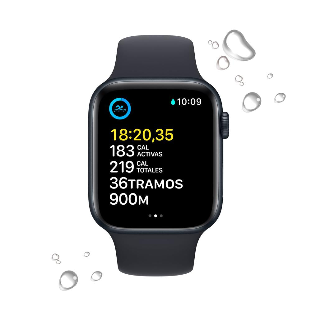 Apple Watch SE (GPS) 44mm Midnight Aluminum Case with Midnight Sport Band - Perfect for Fitness Tracking, Workouts & Everyday Wear