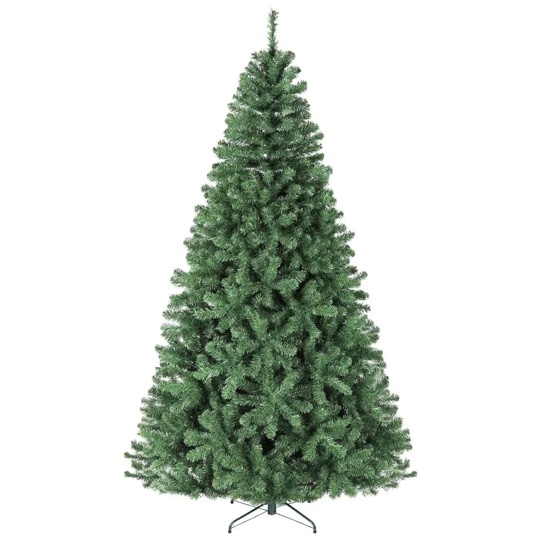 6'/7' Premium Artificial Christmas Tree with Realistic PVC Branch Tips - Easy Assembly Metal Stand & Hinged Branches - Perfect for Home, Office, and Holiday Decorations