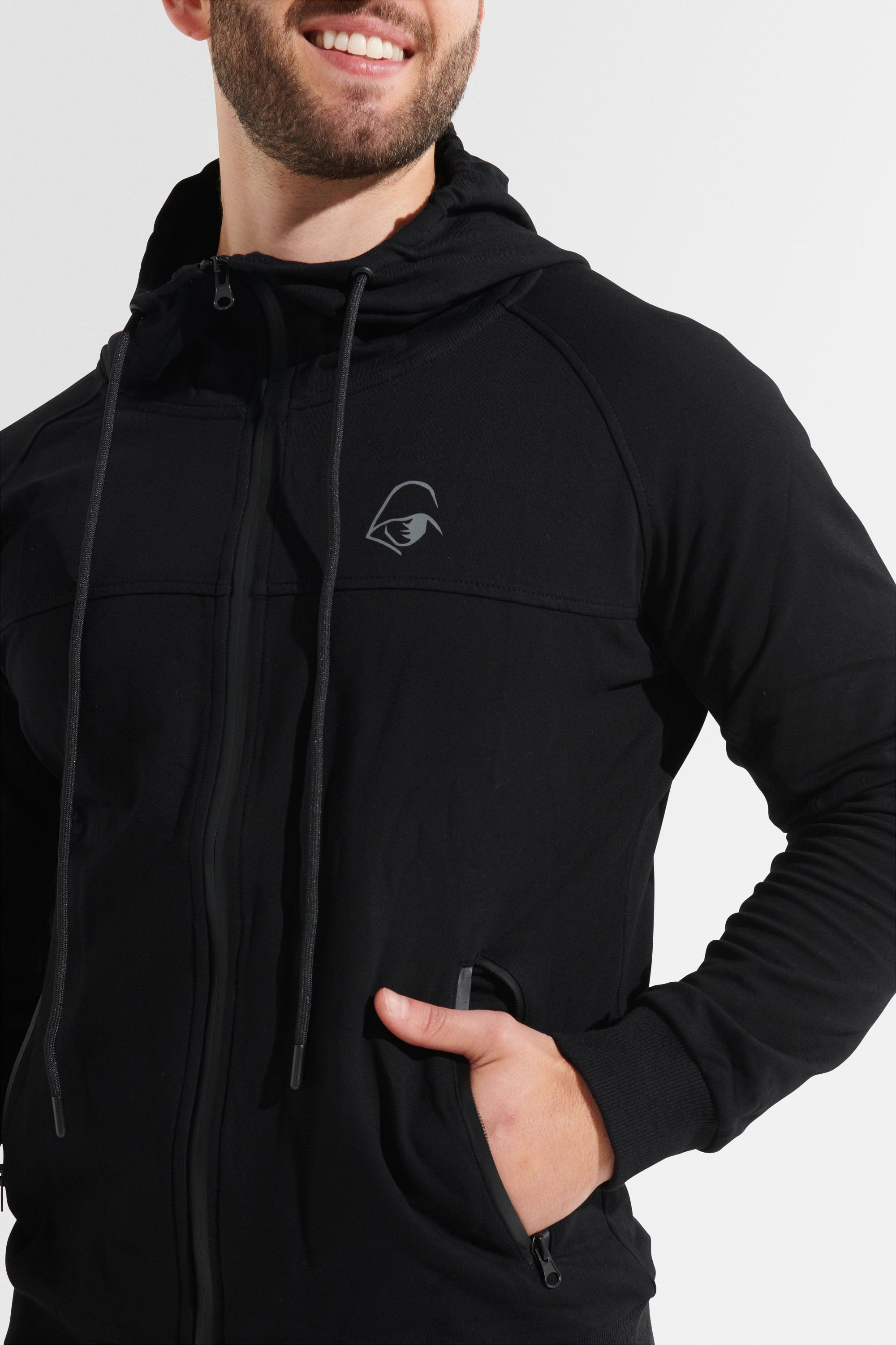 Intrepid Athlete Inside Track Hoodie - Black | Men's Athletic Pullover Sweatshirt for Running, Gym & Casual Wear
