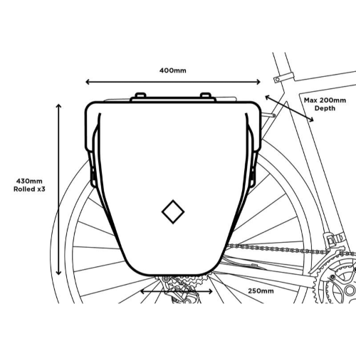 Restrap Waterproof Bike Pannier Bags - Durable Cycling Commuter Bags for Bikes & Bikepacking - Perfect for Urban Commuting, Grocery Shopping & Outdoor Adventures