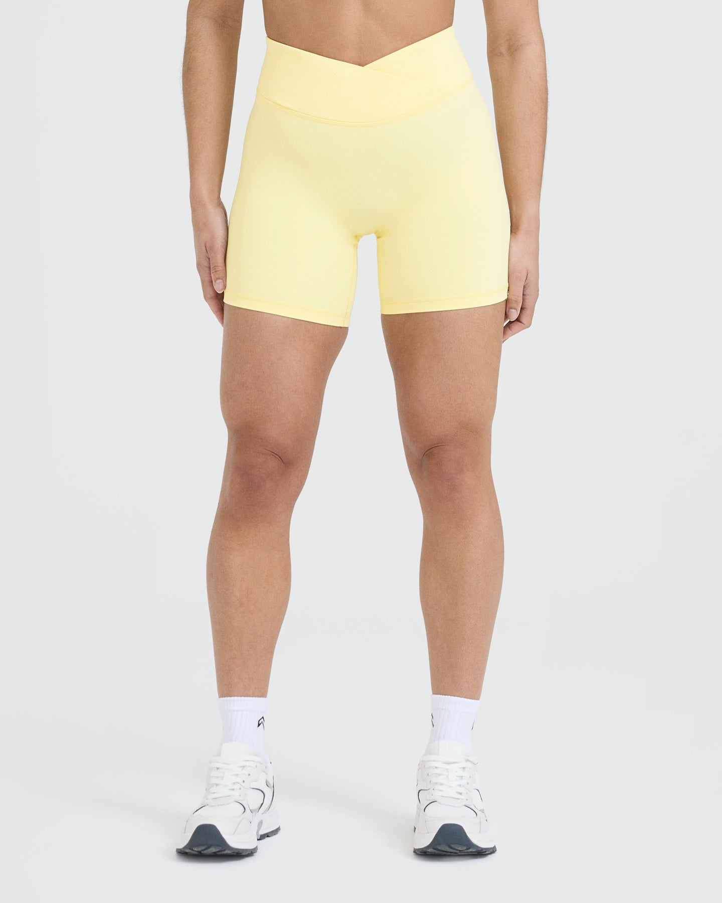 Unisex Wrap Shorts 6 | Sherbet Yellow | Perfect for Yoga, Running & Beach Wear