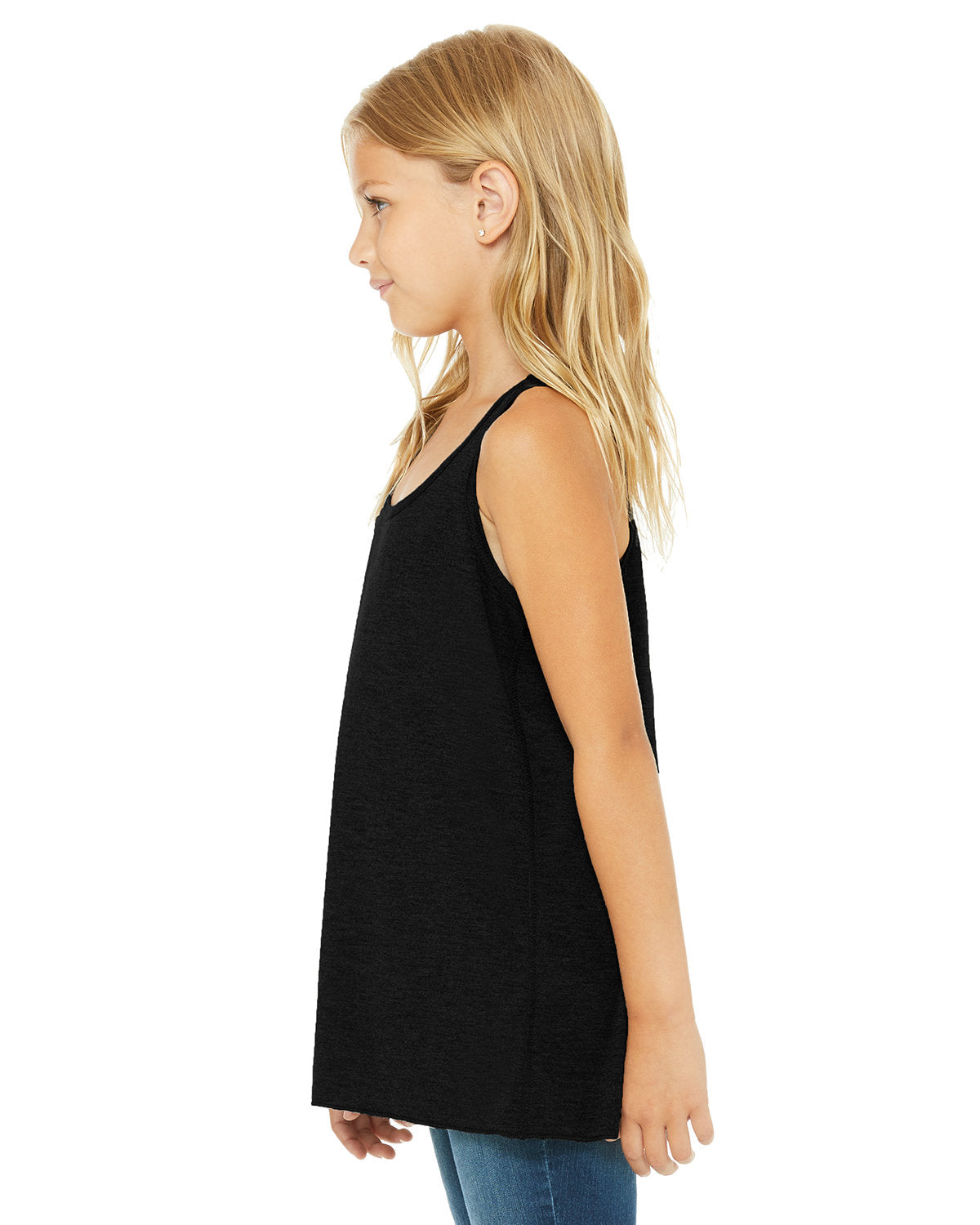 Bella + Canvas B8800Y Youth Flowy Racerback Tank - Soft & Lightweight Girls' Athletic Top for Running, Yoga & Summer Outfits