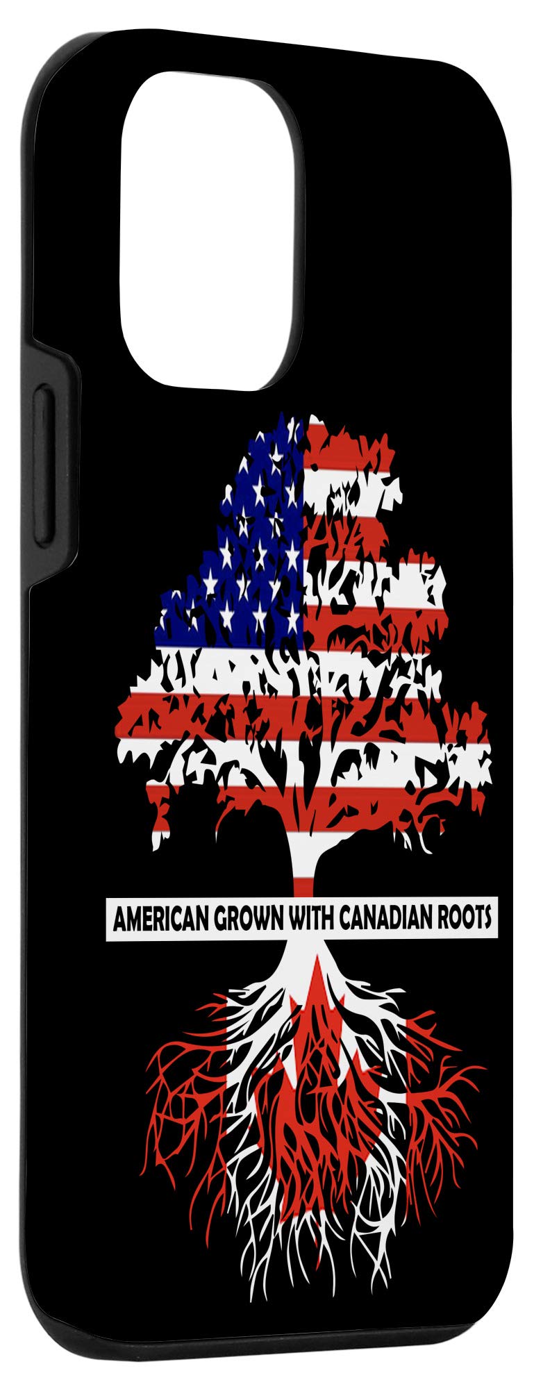 iPhone 12 Mini Phone Case with USA & Canada Flags - Durable Protective Cover for iPhone 12 Mini - Perfect for Travel, National Pride & Everyday Use