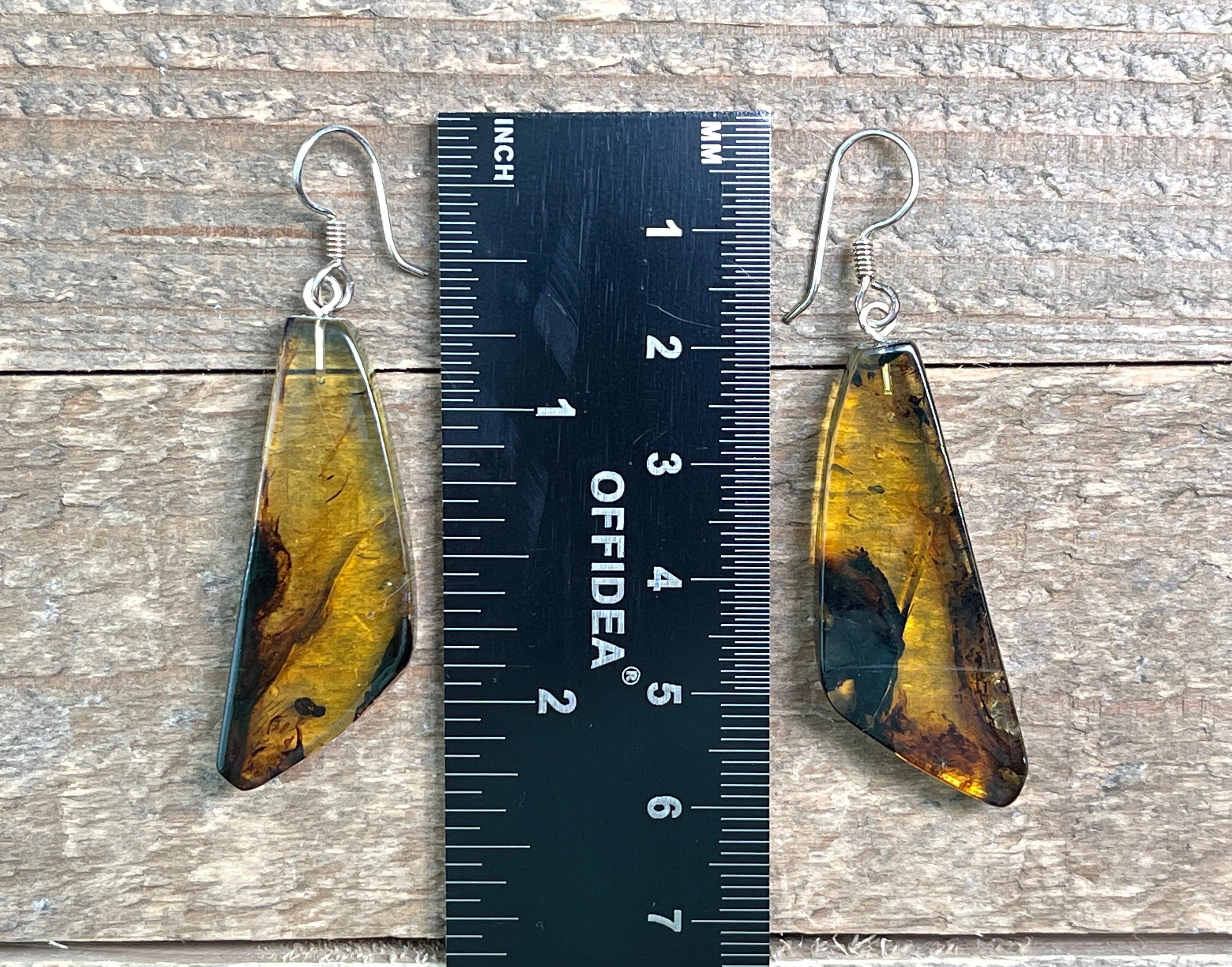 AMBER Crystal Earrings - Handmade Statement Dangle Earrings with Healing Stones | Elegant Boho Jewelry for Women | Perfect for Parties, Weddings & Everyday Wear (50350)