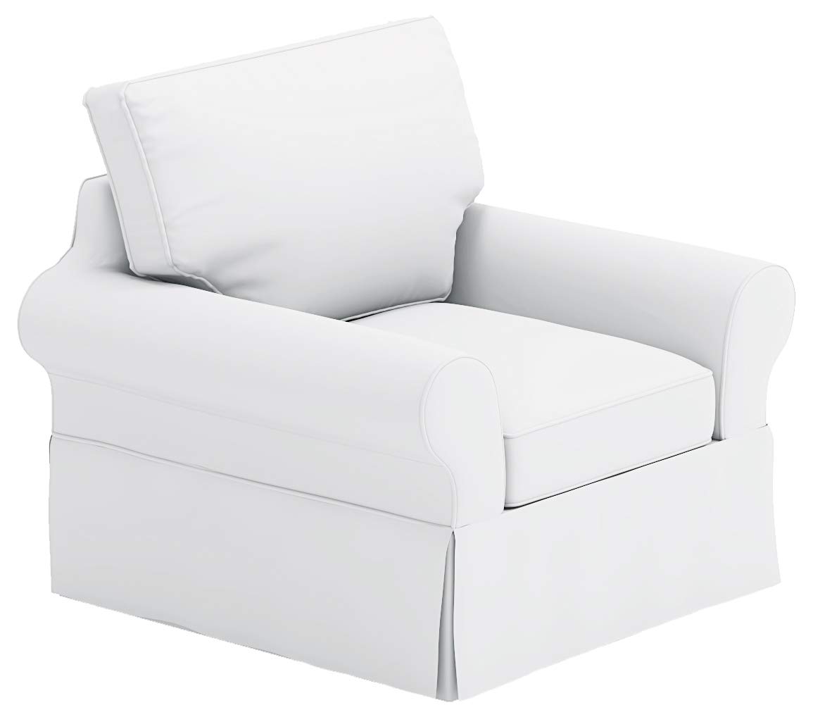 Heavy Cotton Chair Cover - Sofa Slipcover Replacement for Pottery Barn PB Basic Chair (39.5