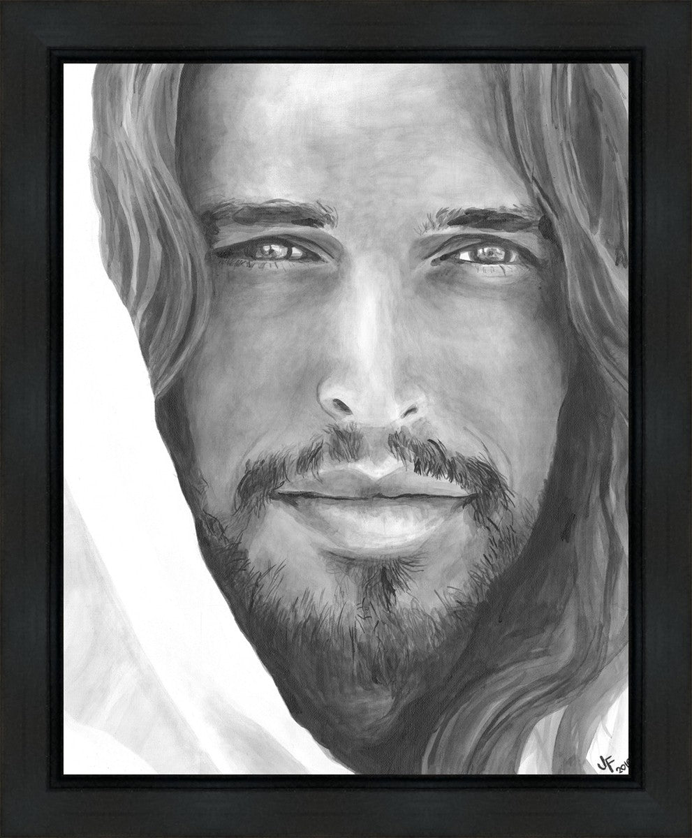 Christ Portrait Gallery Wrap Canvas - Religious Wall Art for Home & Church Decor - Perfect for Living Room, Bedroom & Worship Spaces