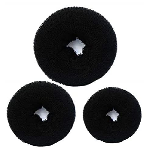 Prime Set of 3 Pcs Bun Maker Hair Donut - Hair Accessories for Women & Girls - Create Perfect Buns & Updos for Parties, Weddings & Everyday Styling