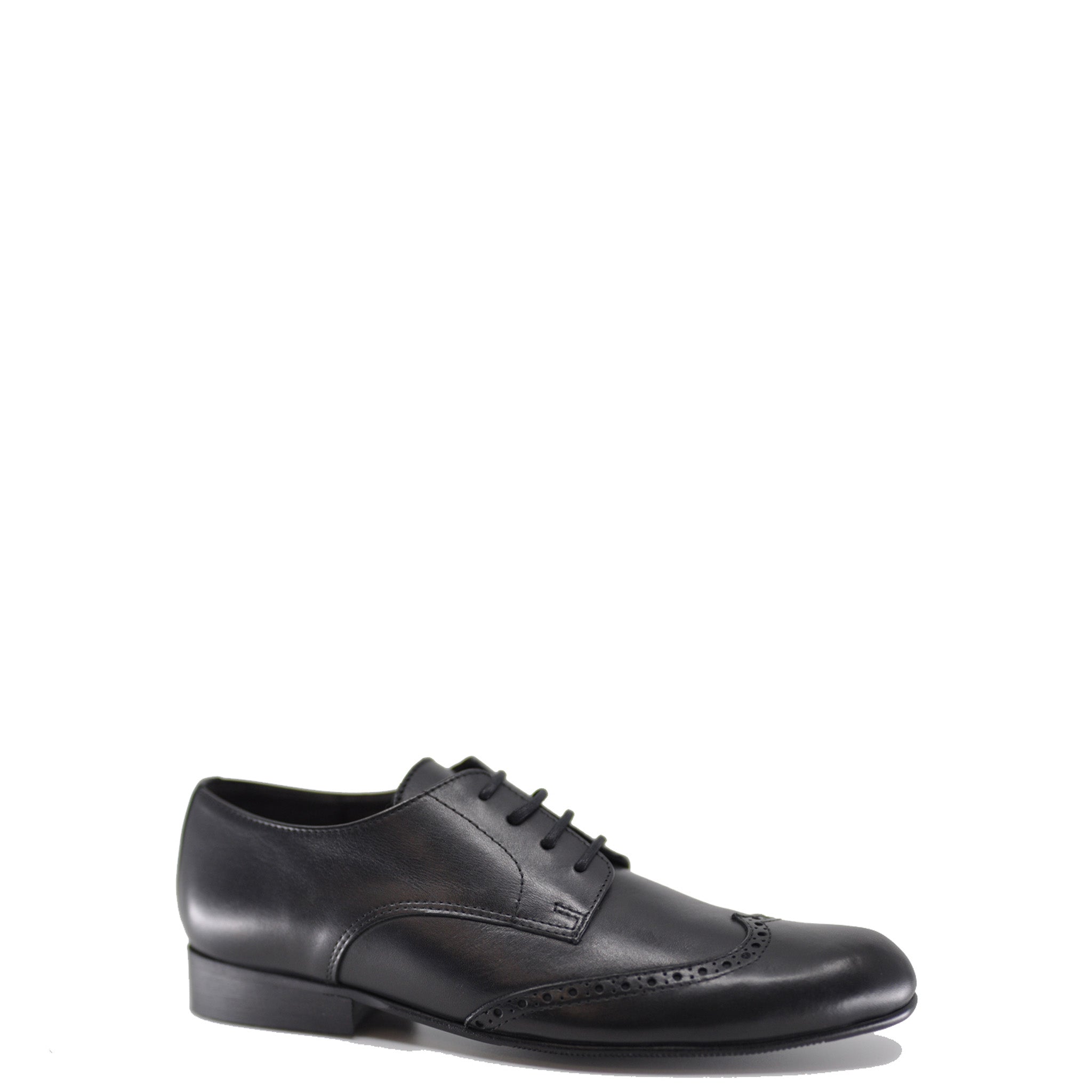 Men's Atlanta Black Wingtip Moccasin Lace-Up Dress Shoes - Classic Formal & Business Casual Style for Office, Wedding & Special Occasions