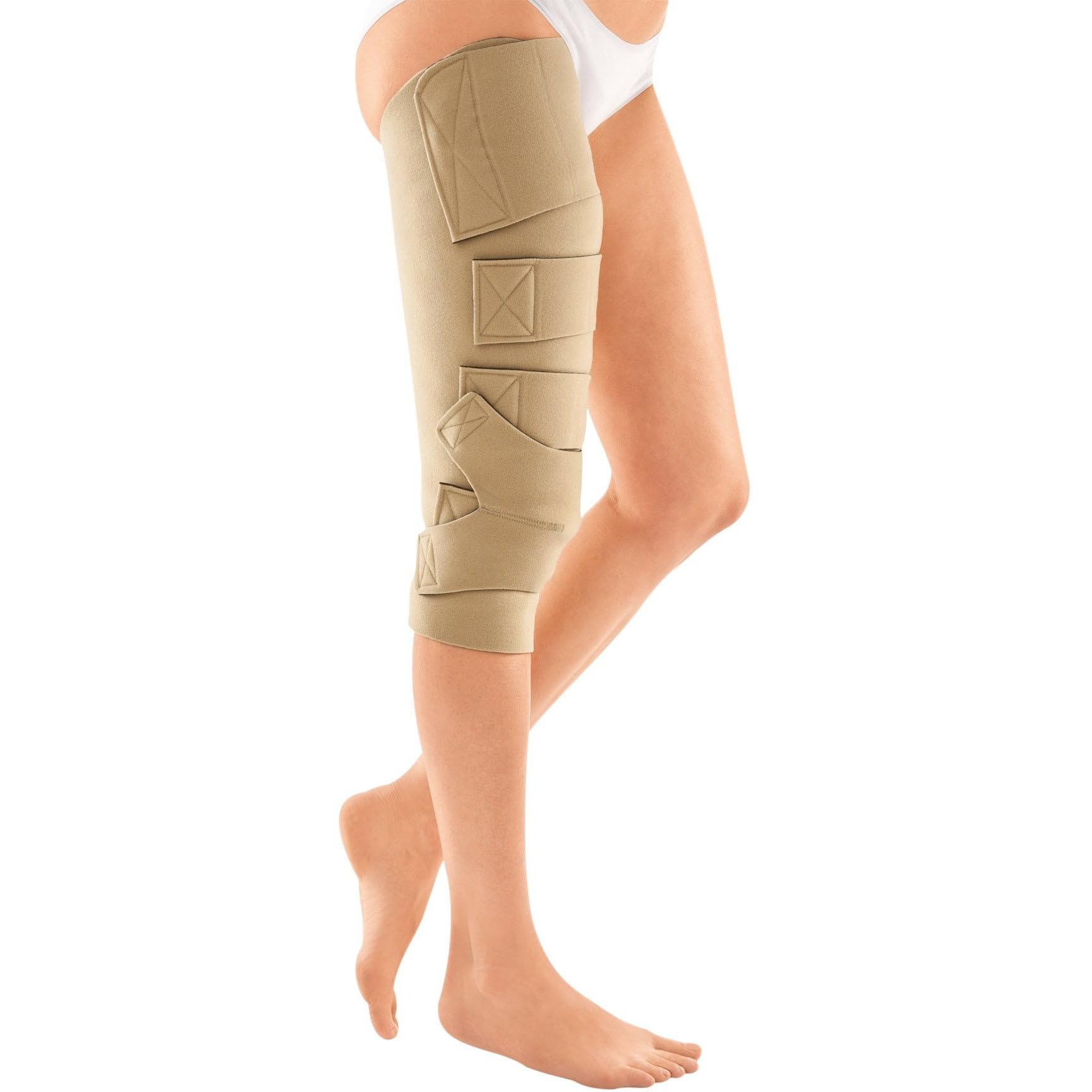 CircAid Juxtafit Essentials Adjustable Compression Wrap for Upper Leg & Knee - Lymphedema & Edema Support Sleeve - Ideal for Post-Surgery Recovery, Swelling Relief & Daily Comfort