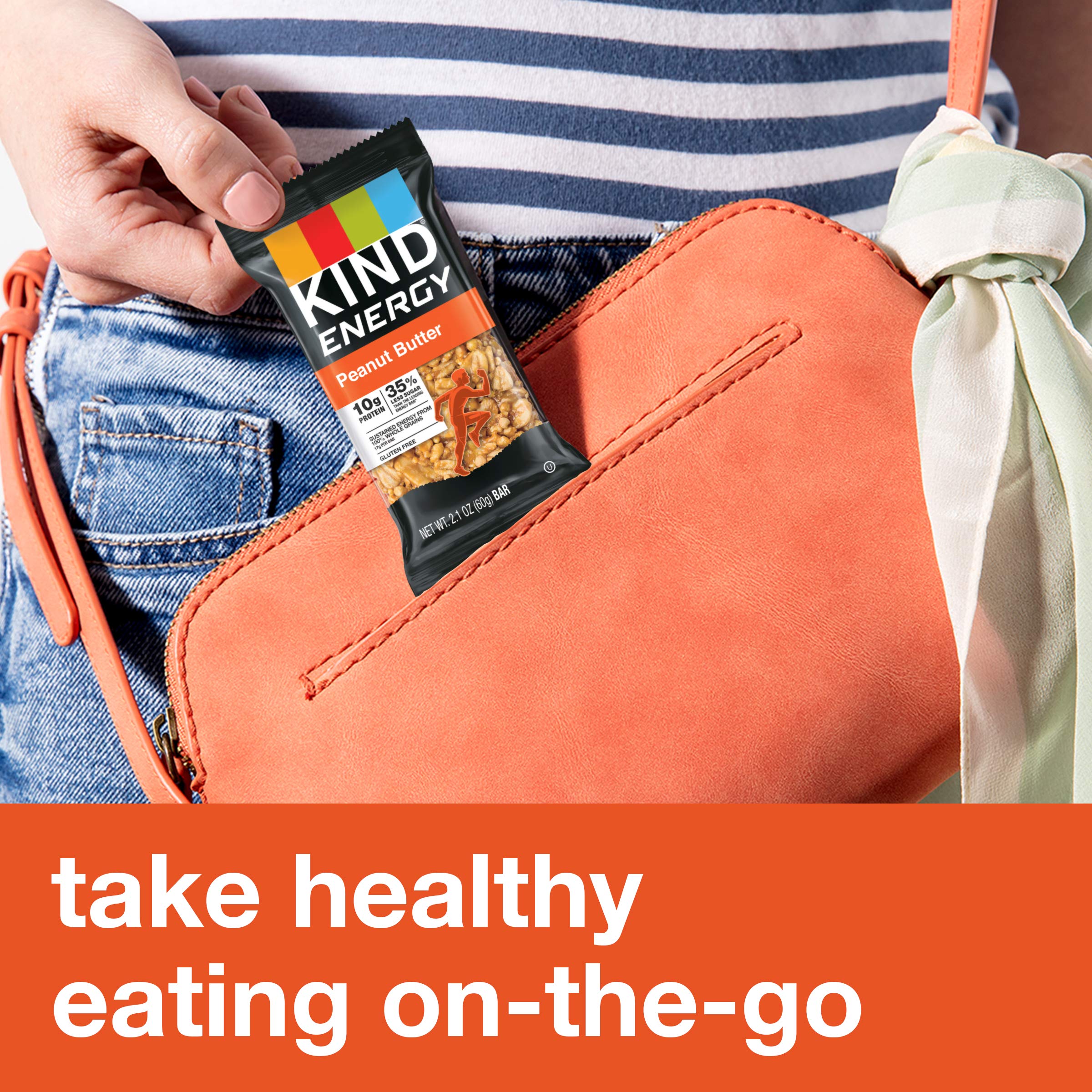 KIND Peanut Butter Protein Bars - Gluten Free Healthy Snacks with 10g Protein (30 Count) | On-The-Go Energy for Hiking, Workouts & Busy Lifestyles