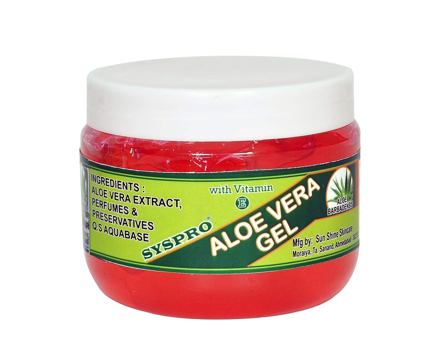 SYSPRO Pure Aloe Vera Gel for Skin & Hair Care - Whitening, Anti-Aging, Acne Treatment, Moisturizer for Women & Men - Brightening Face Solution with Turmeric & Sandalwood (200g) - Perfect for Daily Skincare Routine, Sunburn Relief & Hair Hydration