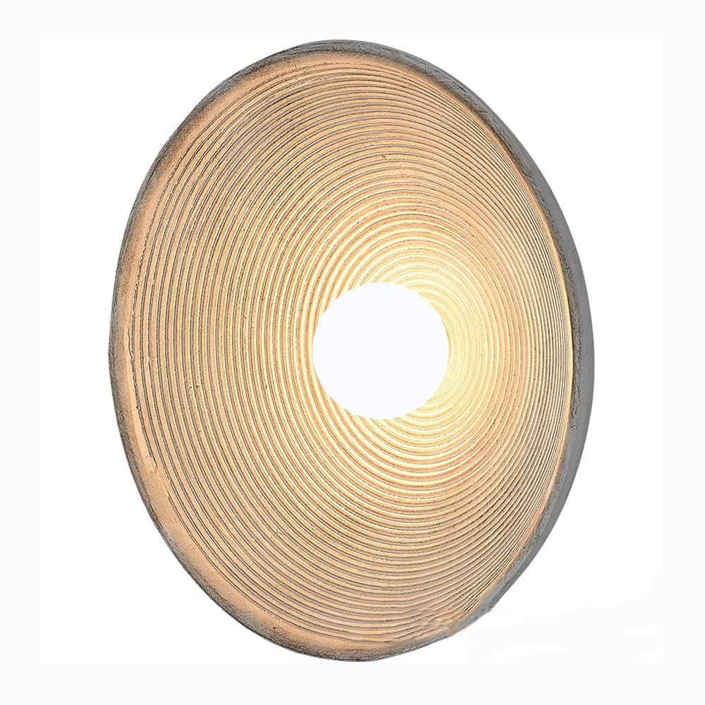 Vintage Round Wall Sconce Lighting - Rustic Resin Wall Lamp with Globe Glass Shade - Art Deco Wall Light Fixture for Bedroom, Living Room, Hallway & Restaurant Decor - Perfect for Ambient Lighting and Vintage Home Décor