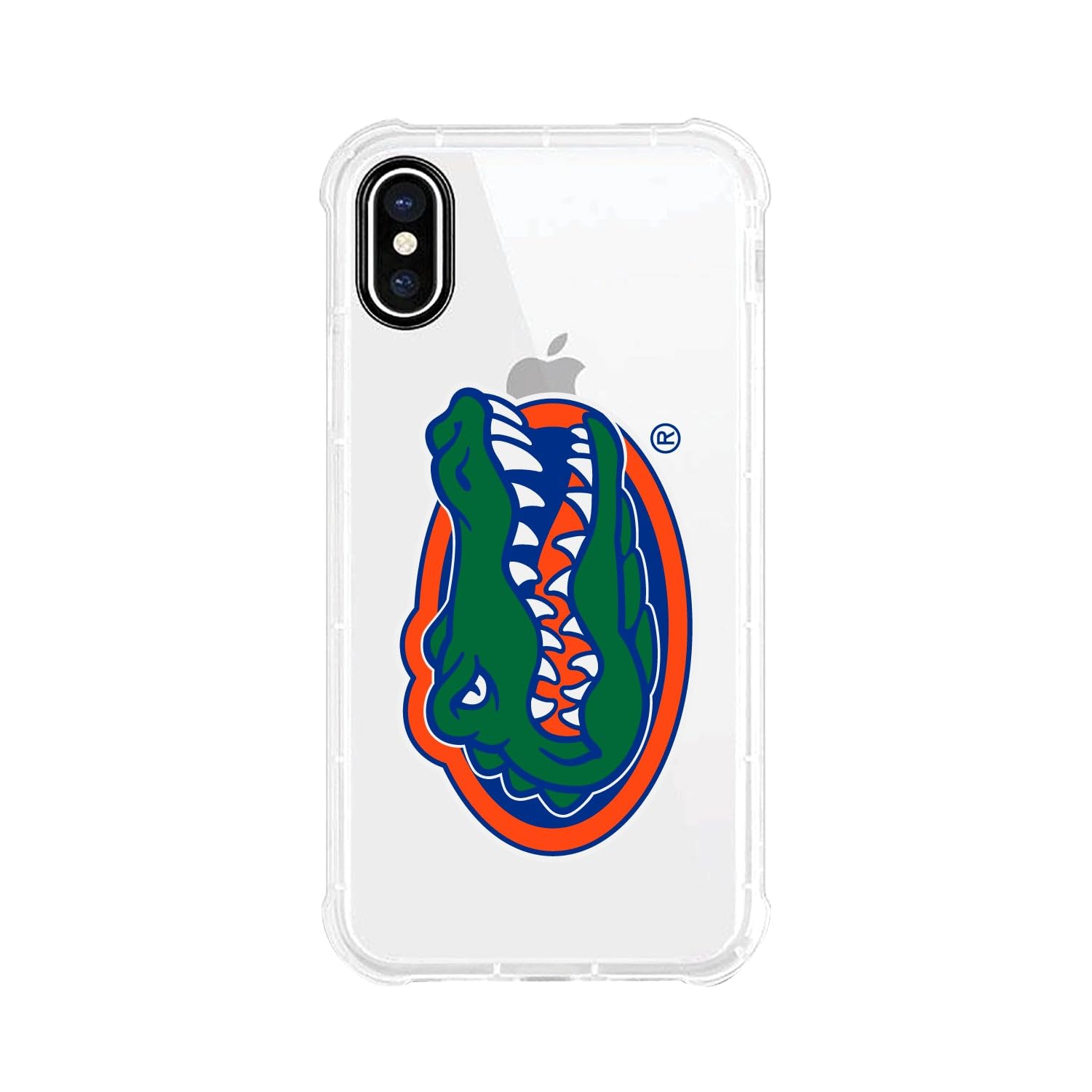 OTM Essentials Rugged Phone Case for iPhone 12/12 Pro - Shockproof Protective Cover with Reinforced Edges in Classic White | University of Florida Gators Design | Perfect for Outdoor Activities, Sports & Daily Use