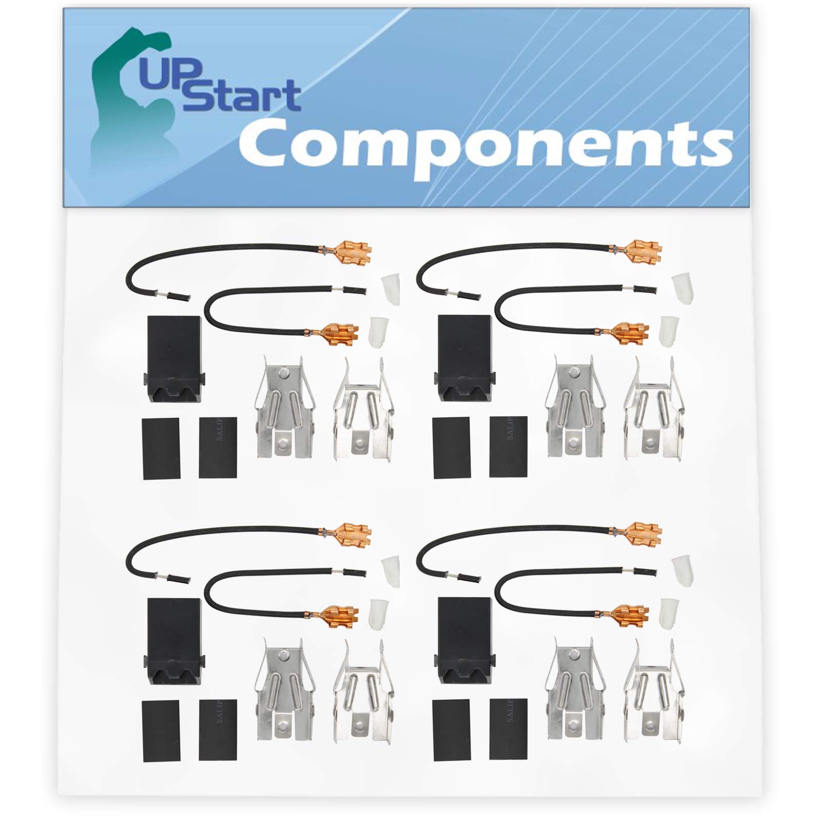 4-Pack Amana SAE26TC Range Burner Receptacle Kit Replacement - Compatible with 330031 Cooktop/Oven Burner Socket - UpStart Components Brand - Perfect for DIY Kitchen Appliance Repair & Maintenance