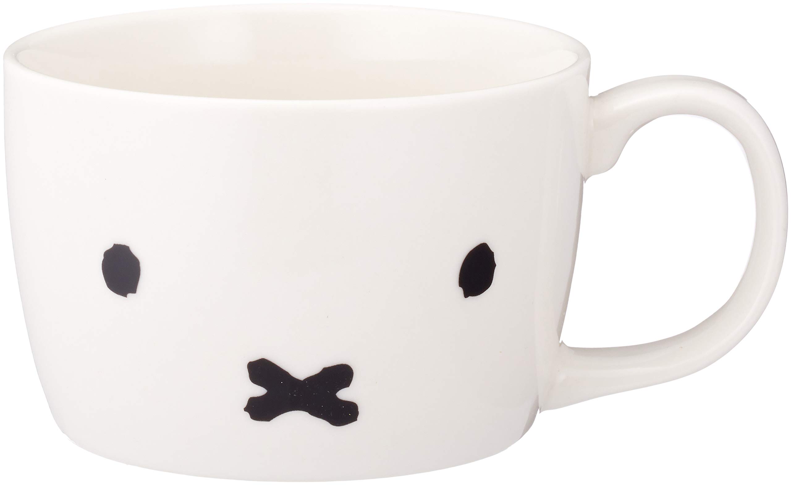 Miffy Simple Face Mug - 8.1 oz (230ml) White Ceramic Tea Cup | Microwave & Dishwasher Safe | Cute Japanese Dishware for Coffee, Tea & Hot Drinks | Perfect Gift for Kids & Anime Lovers